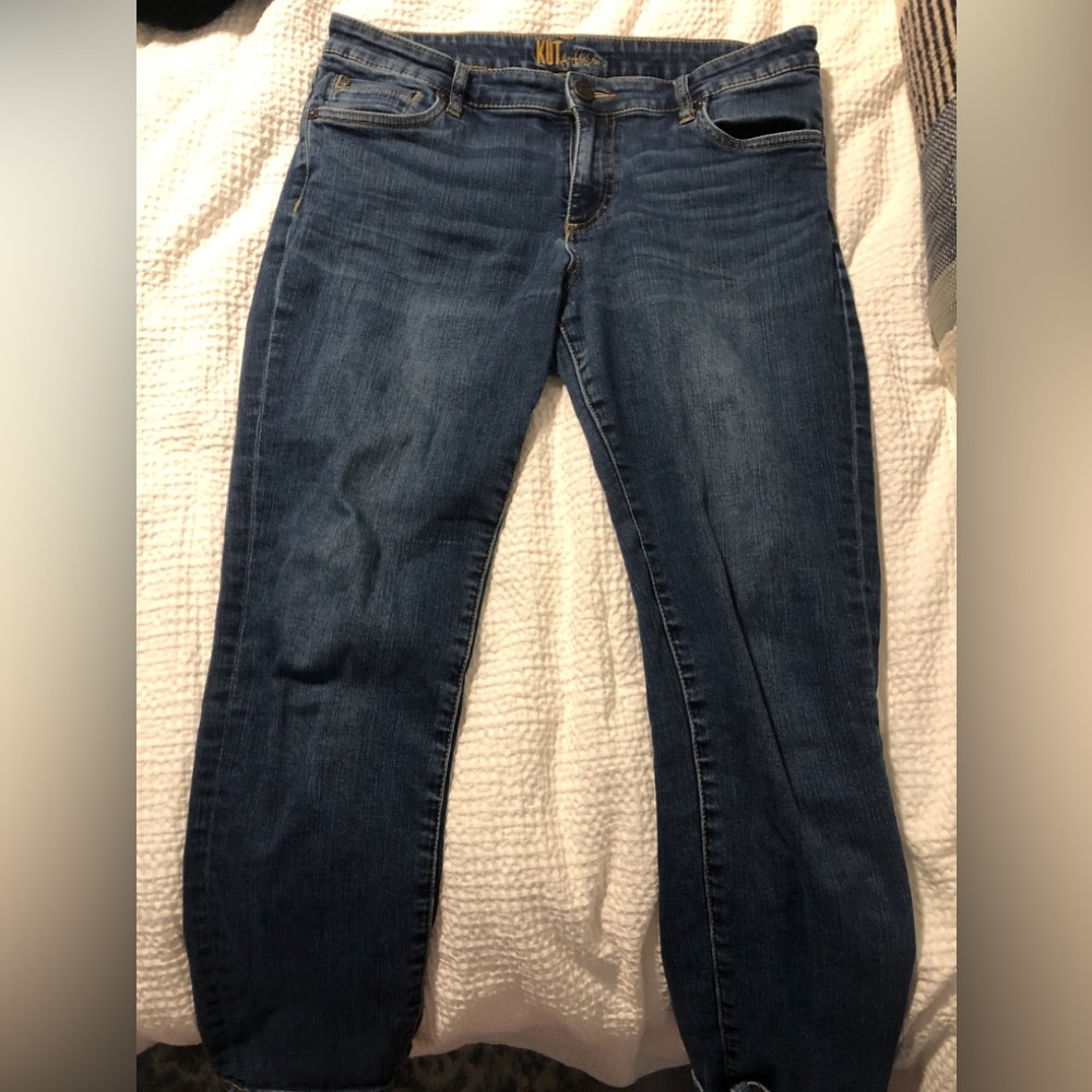 Kut from the Kloth Blue Denim Boyfriend Jeans